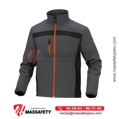 Casaca Lulea Gris con Cierre Naranja Delta Plus