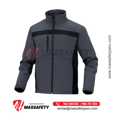 Casaca Lulea Gris con Cierre Negro Delta Plus