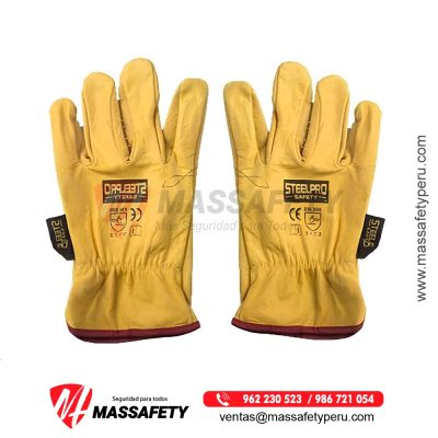 Guantes de Badana Amarillo Steelpro