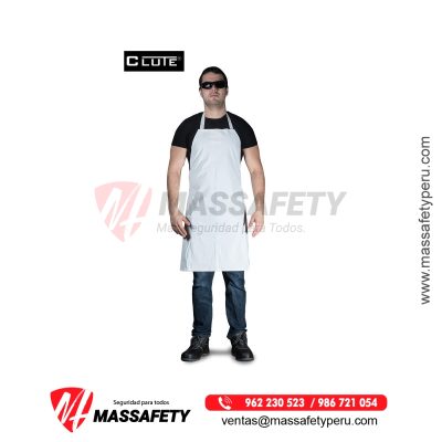 Mandil PVC Blanco Clute