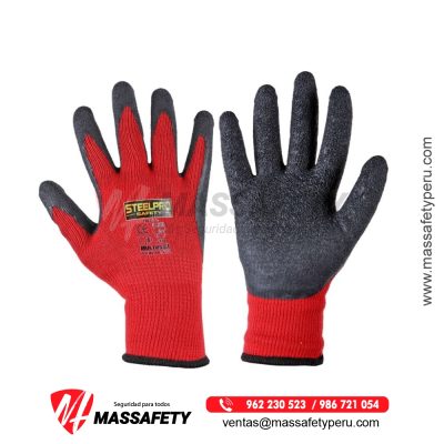 Guante Multiflex Latex Rojo Steelpro