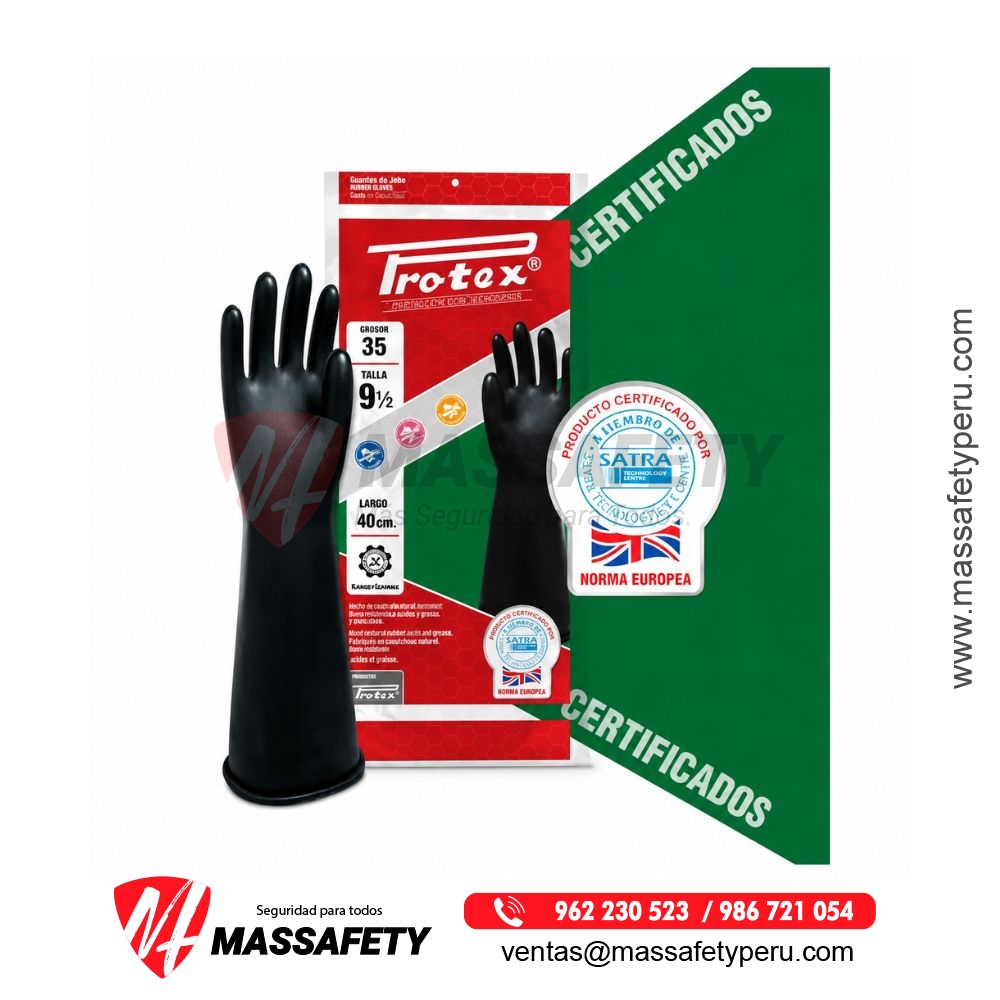 Guante de Jebe Protex C-35 de 15