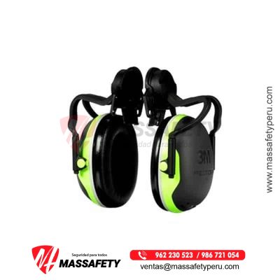 3M™ Peltor™ Orejera X4P51E para Casco de Ala Ancha, doble copa NRR 26 dB, Negro, 10 piezas por paquete