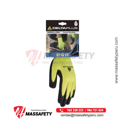 Guante de Punto de Poliéster - Impregnación de Látex Espuma en Palma Delta Plus