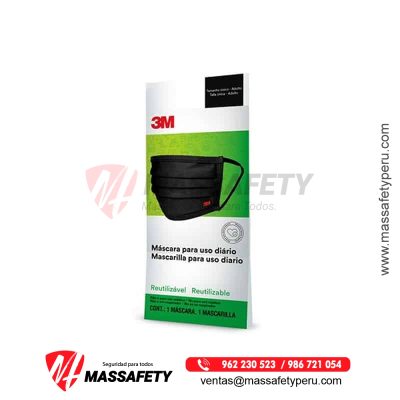 Mascarilla Reutilizable 3M™, Negro, 1 por Paquete, 36 Paquetes por Caja