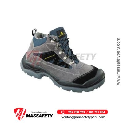Zapato Piel Serraje Afelpado y Nylon Poliamida Gris Azul Delta Plus