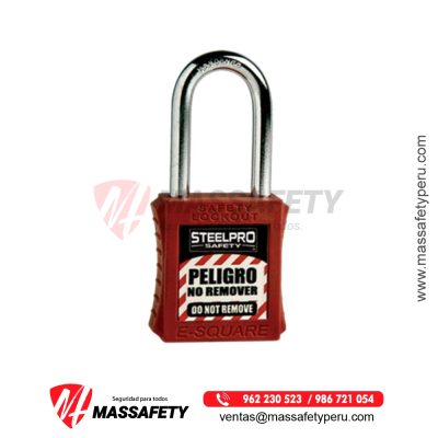 Candado de Seguridad X10 Rojo Steelpro