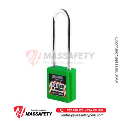 Candado X10 Long Verde Steelpro