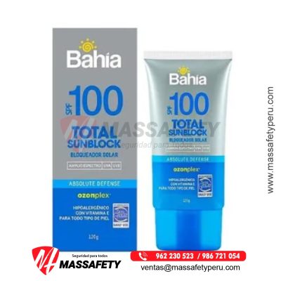 Bloqueador Bahía SPF100 x 120g Total SunBlock