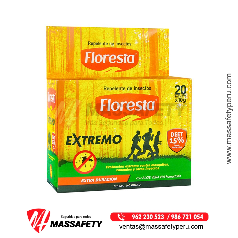Repelente Floresta Extremo 15% Deet 10g C/20 Sachets