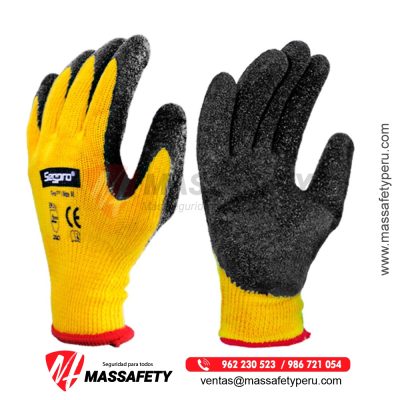 Guantes de Hilo Palma de Latex G-Flex Amarillo Segpro