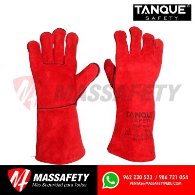 Guante de Soldador Rojo Tanque de 14''