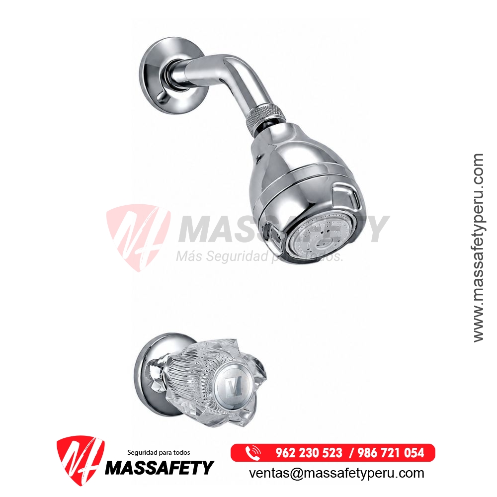 Llave para ducha cristal con salida vsi massage hecho en bronce vainsa