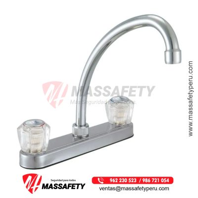 Mezcladora para lavadero al mueble cristal hecho en bronce vainsa