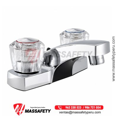 Mezcladora para lavatorio 4″ cubierta abs cristal cromo