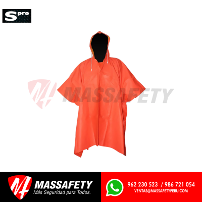 Poncho de PVC Naranja Spro
