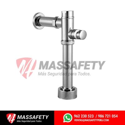 Fluxometro Mecánico Para Inodoro Boton De 4.8 Lts Directo Hecho En Bronce Vainsa