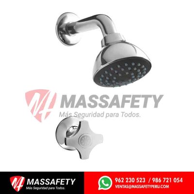 Llave de ducha punta sal con regadera cromado Italgrif
