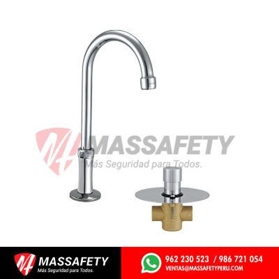 Llave de lavadero pared temporizada pico b 1/2" a bateria hecho en bronce Vainsa