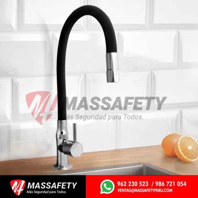 Llave para lavadero bali al mueble para flex negro Vainsa