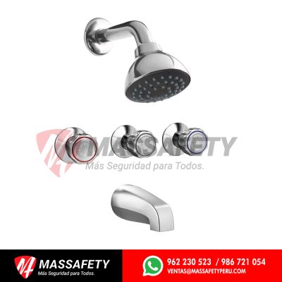 Mezcladora para ducha tina vallarta con regadera barú cromado Italgrif