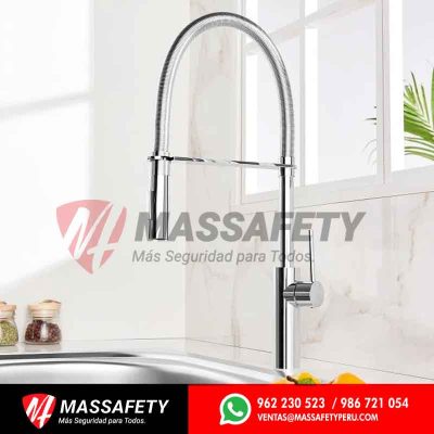 Monocomando Bar Para Lavadero Con Pico Resorte Lever Bronce Vainsa
