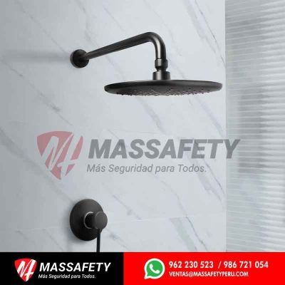 Monocomando de ducha con salida española lever black