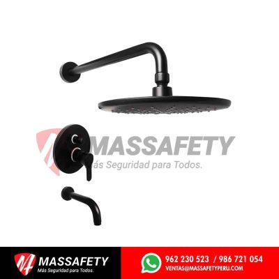 Monocomando de ducha tina con salida española maui black