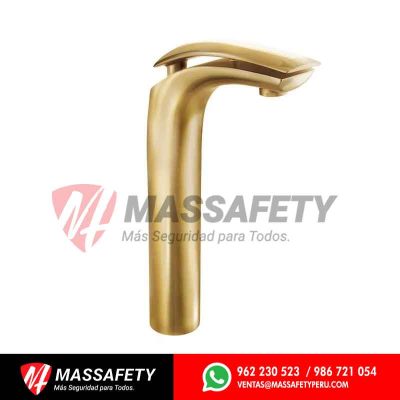 Monocomando para lavatorio alta martini gold hecho en bronce Vainsa