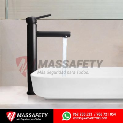 Monocomando para lavatorio alto lever black