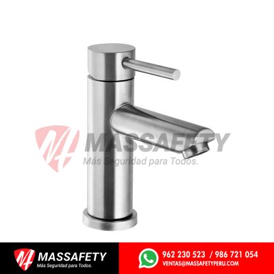 Monocomando para lavatorio baja en acero inox Vainsa