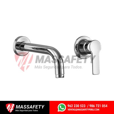 Monocomando para lavatorio pared artic hecho en bronce Vainsa