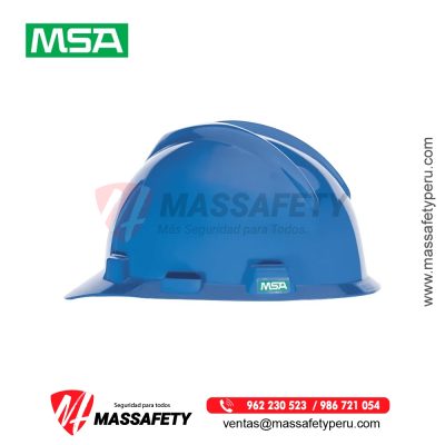 Casco de Seguridad Azul Tipo Jockey V-Gard de la marca MSA