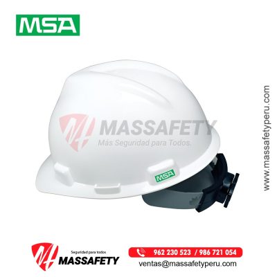 Casco de Seguridad Blanco Tipo Jockey V-Gard de la marca MSA