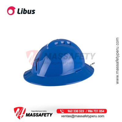 Casco Minero color azul de la marca Libus