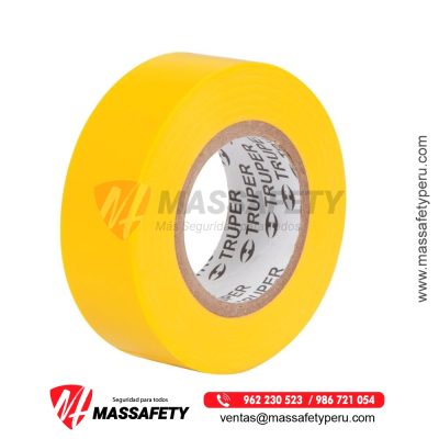 Cinta Aislante Amarillo 9 m x 19 mm Truper 13512