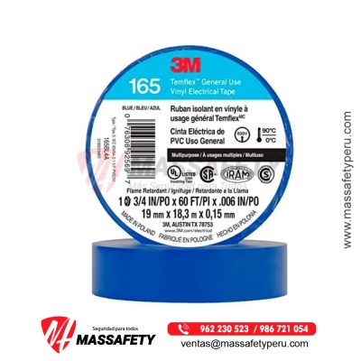 Cinta Eléctrica 3M Temflex 165, Azul