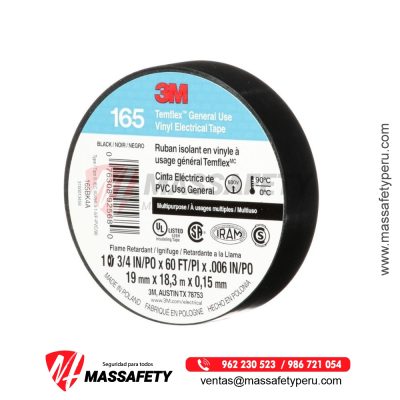 Cinta Eléctrica 3M Temflex 165, Negro