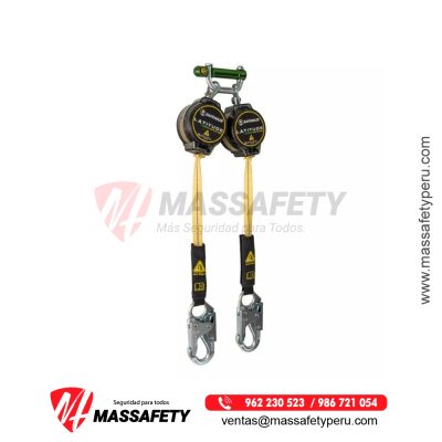 Bloque Retractil Para Ignifugo Doble Cinta Kevlar De 7 pies (2 Metros) Mod 020‐5214 Safewaze