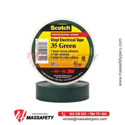 Cinta Eléctrica de Vinilo 3M Scotch 35, Green
