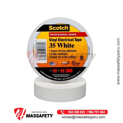 Cinta Eléctrica de Vinilo 3M Scotch 35, White