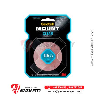 Cinta de doble contacto transparente 3M 25mmx11.4m