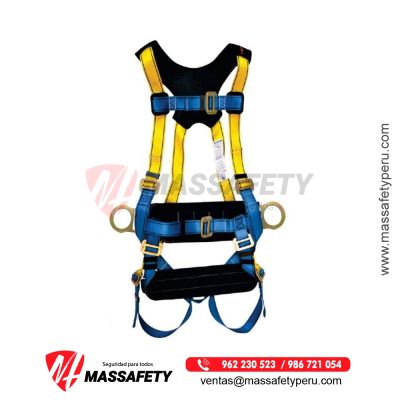 Arnés H de 3 aros y 6 Hebillas, Faja Lumbar Y Sentadera