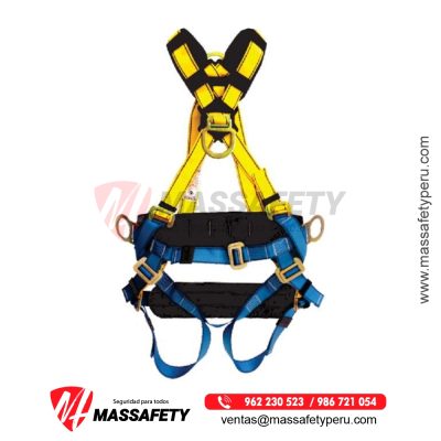 Arnés H de 4 aros y 8 Hebillas, Faja Lumbar Y Sentadera