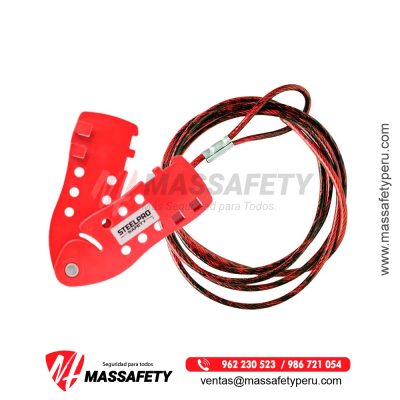Bloqueo ajustable con cable de 2 metros Steelpro