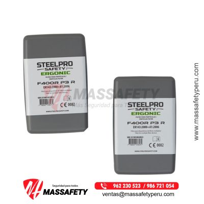 Filtro Ergonic F400R P3 R Particulas Par (Tipo Cartucho) Steelpro