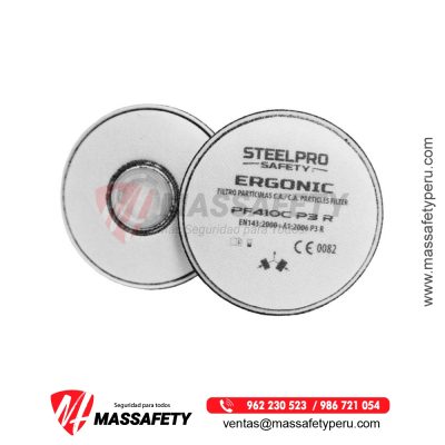 Filtro Ergonic F410C P3 R Particulas Cca Niveles Molestos Vo Par (Tipo Disco) Steelpro