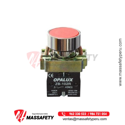 Switch de Emergencia Rojo 400V AC ZB-102R Opalux