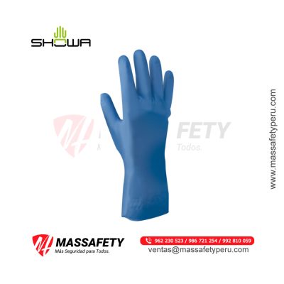 Guante Sin Revestimiento C/Azul 12" Showa 707D