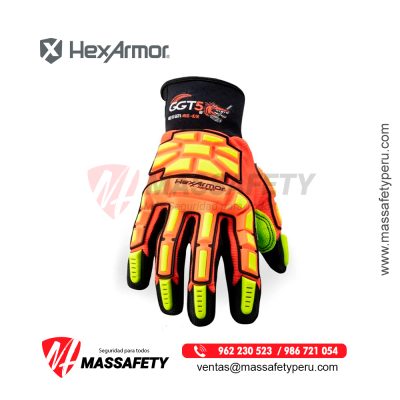 Guante HexArmor 4021X A8 Impacto 2 con tecnología Mud Grip